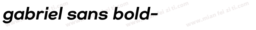 gabriel sans bold字体转换